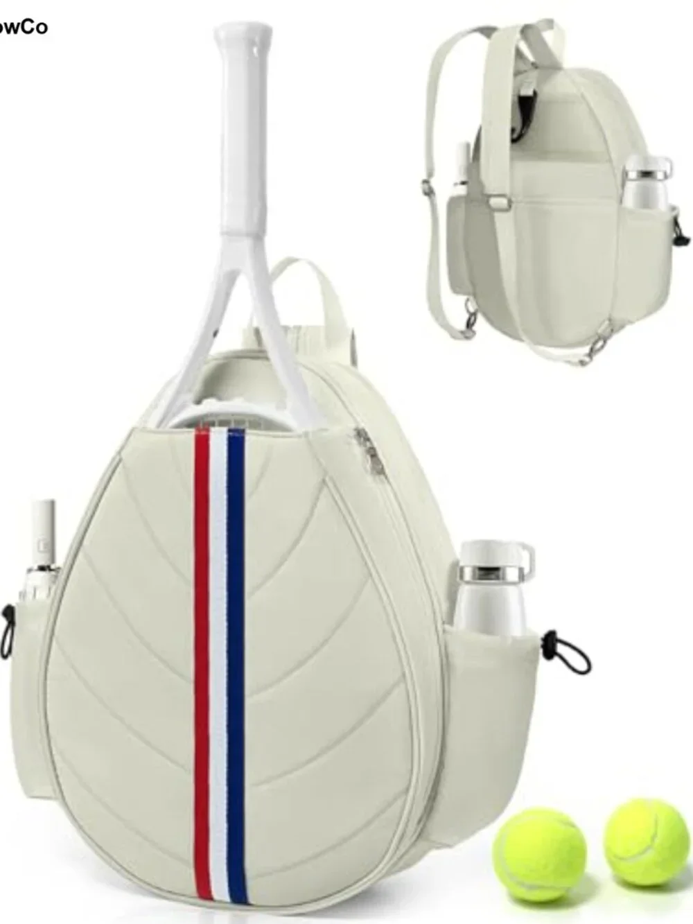 Tennis Bag Water Resistant Quilted Backpack for Women Men Pickleball Gear